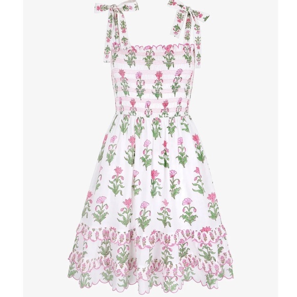 Pink City Prints MALAGA MINI DRESS IN LILAC IRIS - Picture 1 of 6